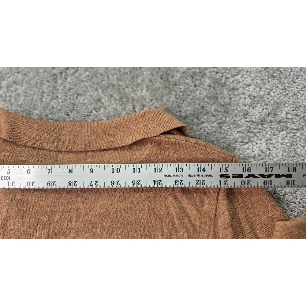J.Crew Merino Wool Blend Belted‎ Button Front Long Cardigan Brown Sweater Small - Picture 6 of 9